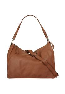 Сумка через плечо, натуральная кожа, производство Италия Samantha Look, цвет Cognac