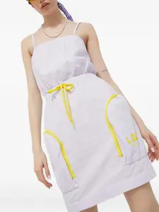 Мини-платье на завязках Love Moschino, фиолетовый