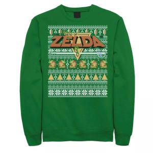 Мужской свитшот-свитер Nintendo Zelda 8-Bit Ugly Christmas Sweater Licensed Character