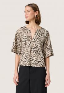 Блуза Soaked in Luxury Blouse, Leopard Print/Brown
