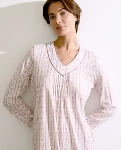 Женская ночная рубашка с принтом и завязками Énfasis, розовый