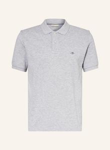 Рубашка поло из пике Gant, серый