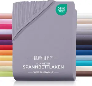 Простыня на резинке из плотного джерси 130x200, серая Carpe Sonno