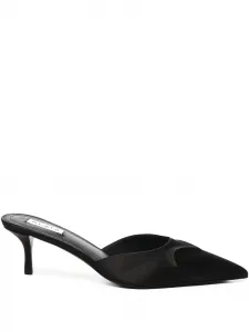 Атласные мюли с вырезами Alaïa, черный