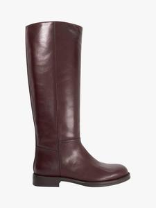 Кожаные ботинки Tova до колена Dune London, Burgundy