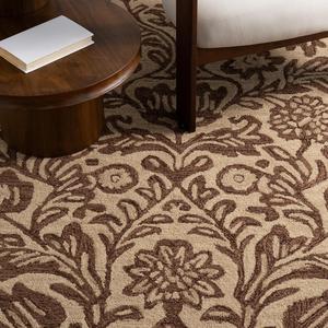 Ковер nuLOOM, 229 x 290 см,  Virelia Floral & Paisley Wool для гостиной спальни столовой, Brown