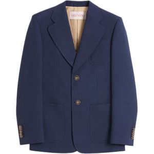 Valentino Гаравени Однобортный Прямой Жакет, Indigo