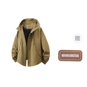 Куртка Unisex Hooded Moderate WARRIOR, army зеленый[free diy badge]