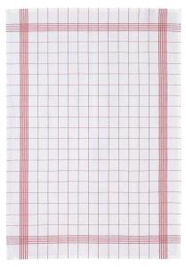 Кухонное полотенце полульняное Winkler Carreaux, красный