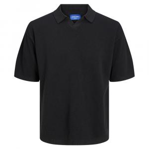 Поло Jack & Jones Linen Knit, черный