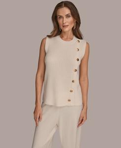 Женский свитер без рукавов с круглым вырезом Donna Karan New York, Cream