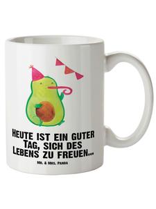 Белая кружка XL с надписью Вечеринка с авокадо Mr. & Mrs. Panda