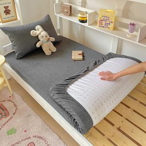 Antarctic Простыня на резинке 100х200 см, хлопок категории А, цвет Graphite Gray