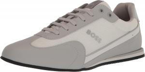 BOSS Мужские кроссовки из нейлоновой сетки с большим логотипом Hugo Boss, Pearl White