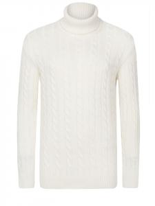 Felix Hardy Свитер с высоким воротником крупной вязки цвета экрю