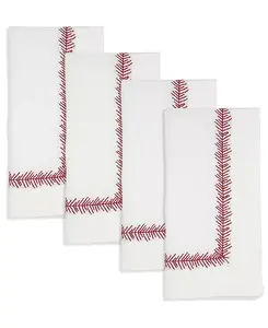 Салфетки столовые вышитые, набор из 4 шт. Saro Lifestyle, red