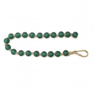 Гирлянда из матовых бусин Melrose International, 2 штуки, зеленый / бежевый