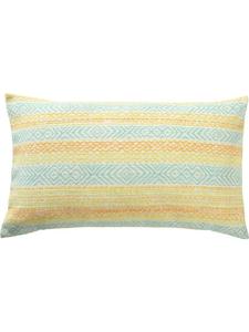 Erwin Müller Жаккардовая, хлопковая, тканая наволочка оранжево-мятного цвета