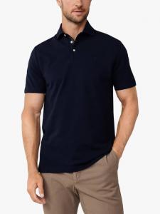 Классическая хлопковая поло с короткими рукавами Hackett London, Navy