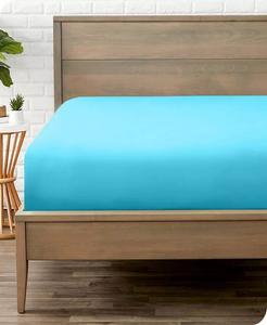 Ультрамягкая простыня с двойной щеткой по всей длине Bare Home, синий