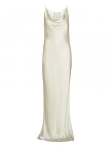 Платье ROTATE BIRGER CHRISTENSEN с воротником-хомутиком и кружевной спинкой, белый