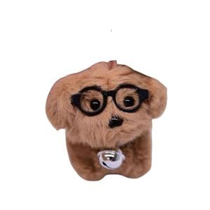 Очаровательная стеклянная плюшевая кукла щенок плюшевый кулон высота 12см Tak Bebe