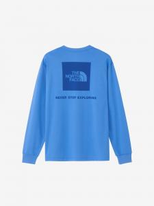 Футболка с длинными рукавами и квадратным логотипом на спине (мужская) The North Face, цвет Marina Blue X Marina Blue
