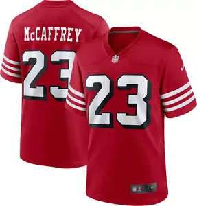 Мужская майка Nike San Francisco 49ers Christian McCaffrey № 23 для альтернативной игры