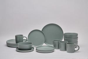 Набор посуды Green Salerno (16 предметов, 4 персоны) Novel, зеленый