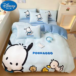 Disney Флисовый плед на односпальную кровать 150х200 см, двусторонний, утепленный, в комплекте 2 наволочки, цвет Rugdaoban - Childhood Pachydog