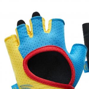 Велосипедные перчатки LINING, 335 Черные Желтые Синие Детские [Противоскользящие Ударопрочные Противомозольные Влагопоглощающие]