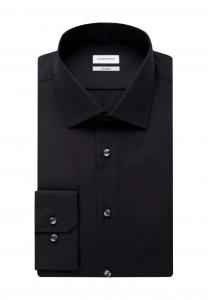 Деловая рубашка, воротник Кент, индивидуальный крой, мужская seidensticker, черный