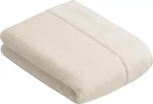 Полотенце Vossen "Pure", (1 шт.), хлопок & VEGAN, с элегантной велюровой каймой 67х140 см (1 шт.), слоновая кость