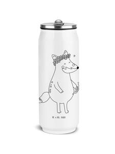 Mr. & Mrs. Panda Бутылка для напитков Fox Flowers без надписи, белая