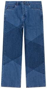 Джинсы Pleasures Grid Embroidered Baggy Jeans