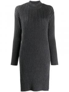 Kenzo платье-свитер в рубчик, серый