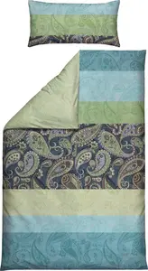 Двустороннее постельное белье зеленое 1x 135x200 см + 1x 40x80 см Erwin Müller