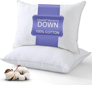 KUSNUG Подушки Climaloft стандартного размера с наполнителем down alternative и хлопковыми чехлами White