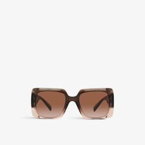 Солнцезащитные очки VE4405 в квадратной оправе из ацетата ацетата Versace, коричневый