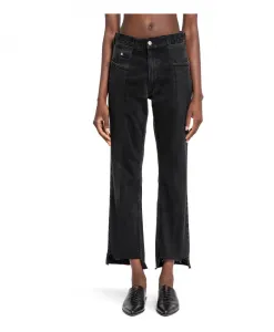 Черные укороченные джинсы из денима E.L.V. Denim, черный