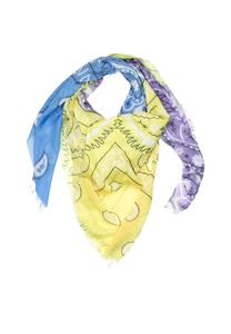 Фестивальный шарф с энергичным сочетанием узоров Collezione alessandro, желтый