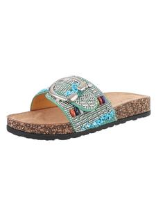 Мюли Ital-Design, цвет grün und silber