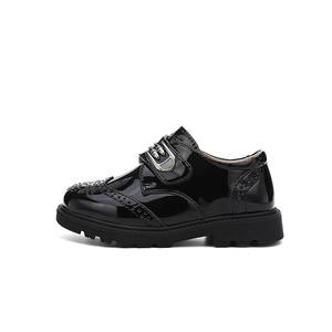 Износостойкие, нескользящие, низкие детские кожаные туфли для подростков ST&SAT, черный