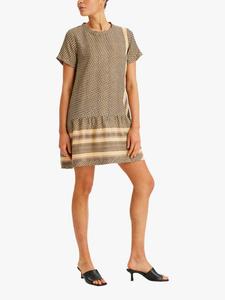 Хлопчатобумажное мини-платье с коротким рукавом SUMMERY Copenhagen, бежевый