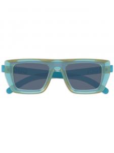 Gucci Eyewear солнцезащитные очки в прозрачной квадратной оправе, синий