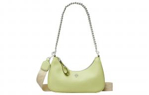 151 MERCER Кожаная сумка-полумесяц Nappa Портативная сумка через плечо Женская Светло-зеленая TORY BURCH