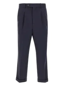 Брюки со складками и манжетами Drôle De Monsieur, синий