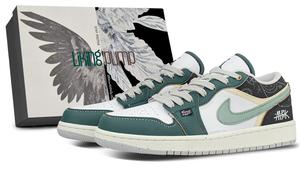 Jordan Баскетбольные кроссовки Air 1 Low Top Vintage, унисекс, оливково-зеленые