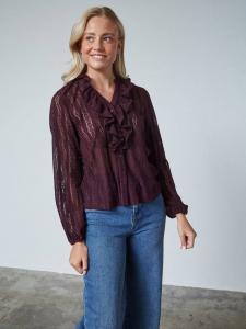 Топ Eina с кружевными рюшами Sisters Point, Dark Bordeaux