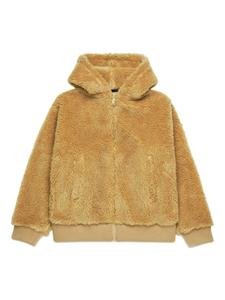 DSQUARED2 KIDS куртка с капюшоном и логотипом, нейтральный цвет